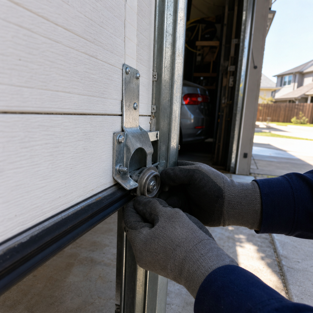 Garage door roller assembly repair and emergency service in Jollyville, TX